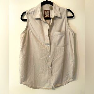 CHAMONIX Sleeveless Cotton Button-up Blouse